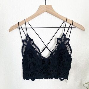 Free People Adella Bralette Black Small